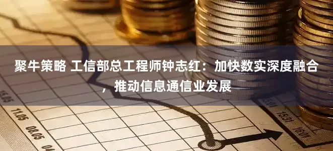 聚牛策略 工信部总工程师钟志红：加快数实深度融合，推动信息通信业发展